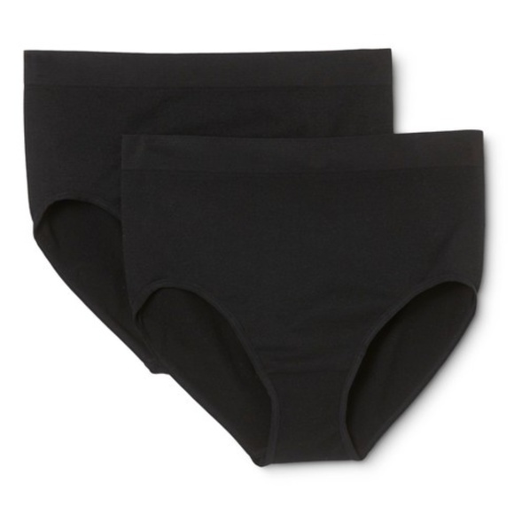 Gilligan & O'Malley Other - NEW Black 2-pk Seamless Mid-Rise Hipster Panties